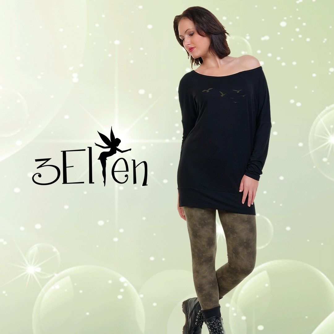 Grunge Vögel Leggings & Longdress Kombi Angebot