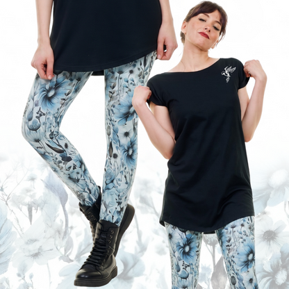 Legging & Robe T-shirt Blue Paradise Bird – Offre combinée