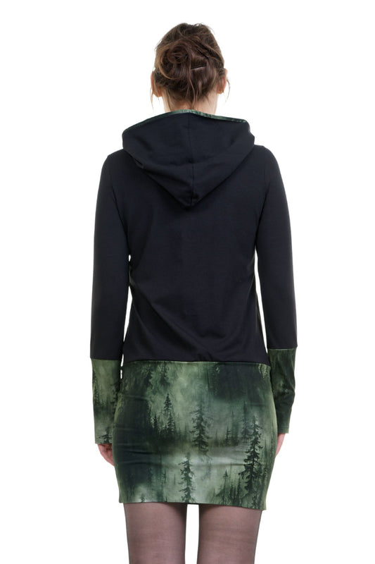 Hoodiekeid Winterzauber schwarz nebelwald