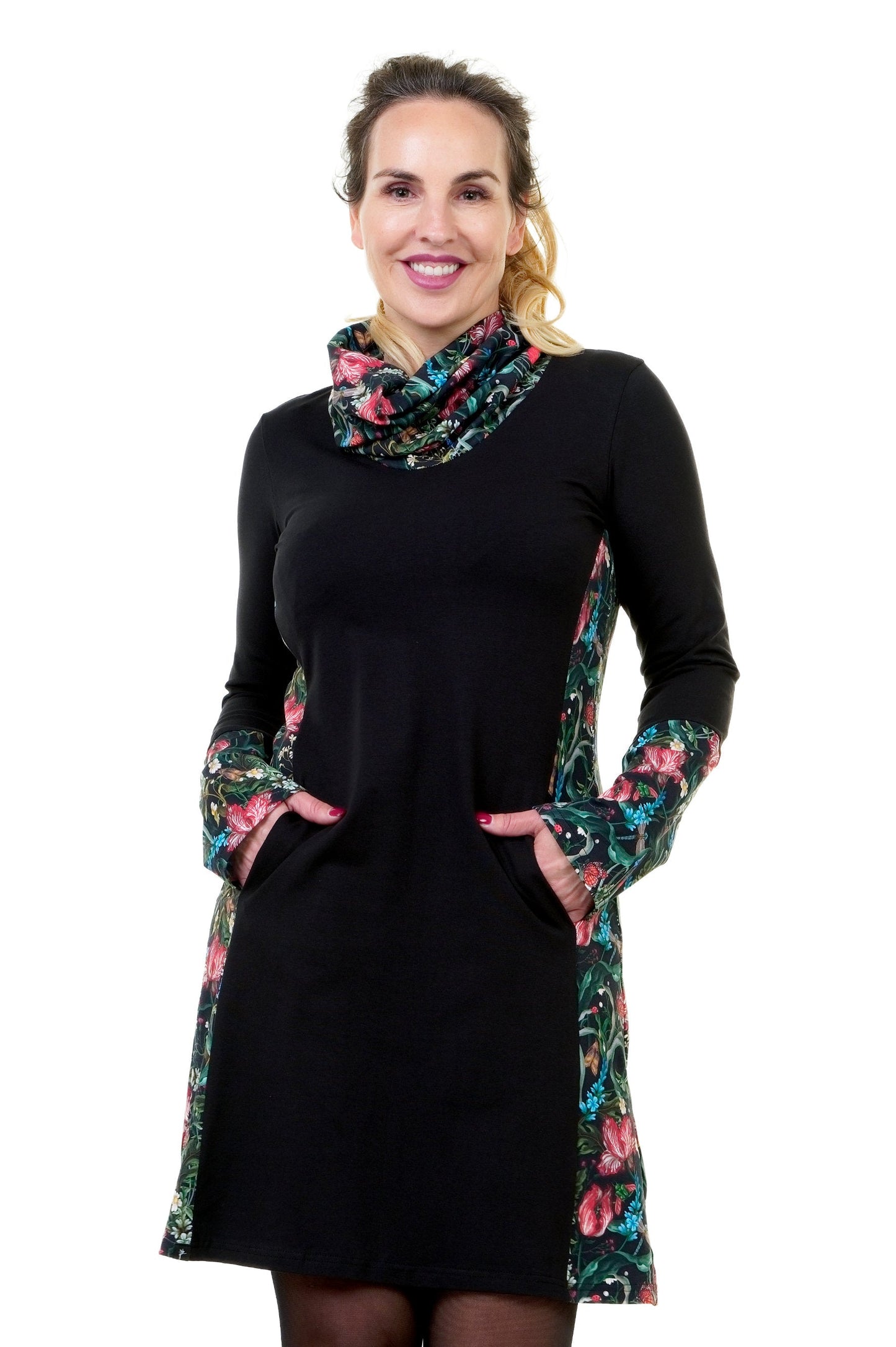 VENTE Taille 3XL Automne Reine Robe Noir Foncé Coloré