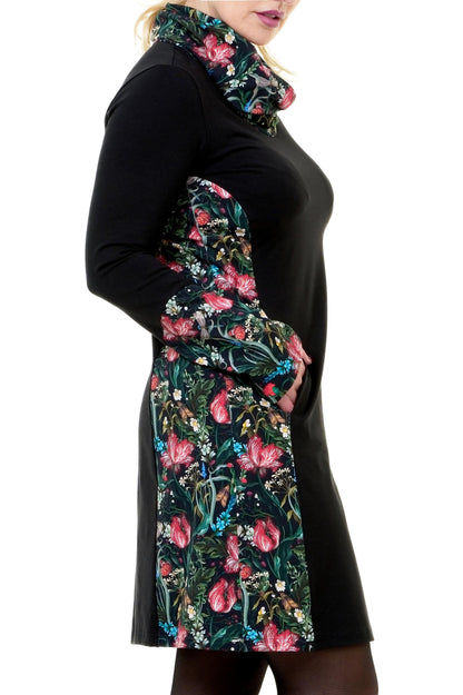 VENTE Taille 3XL Automne Reine Robe Noir Foncé Coloré
