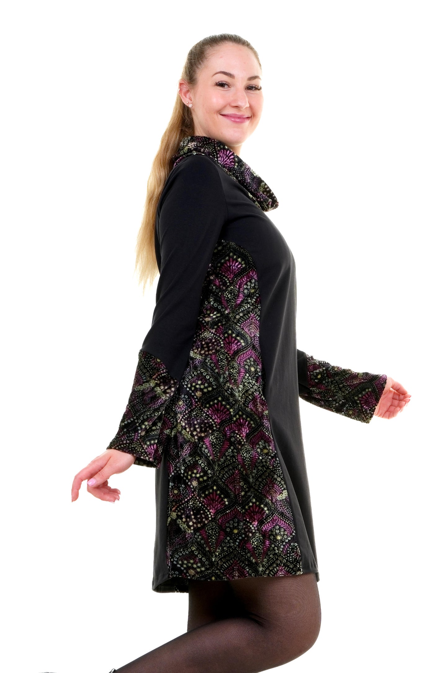 Autumn Queen Dress Black Dark Colorful