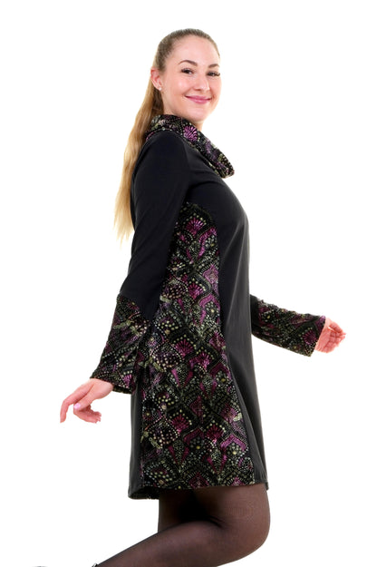 Autumn Queen Dress Black Dark Colorful