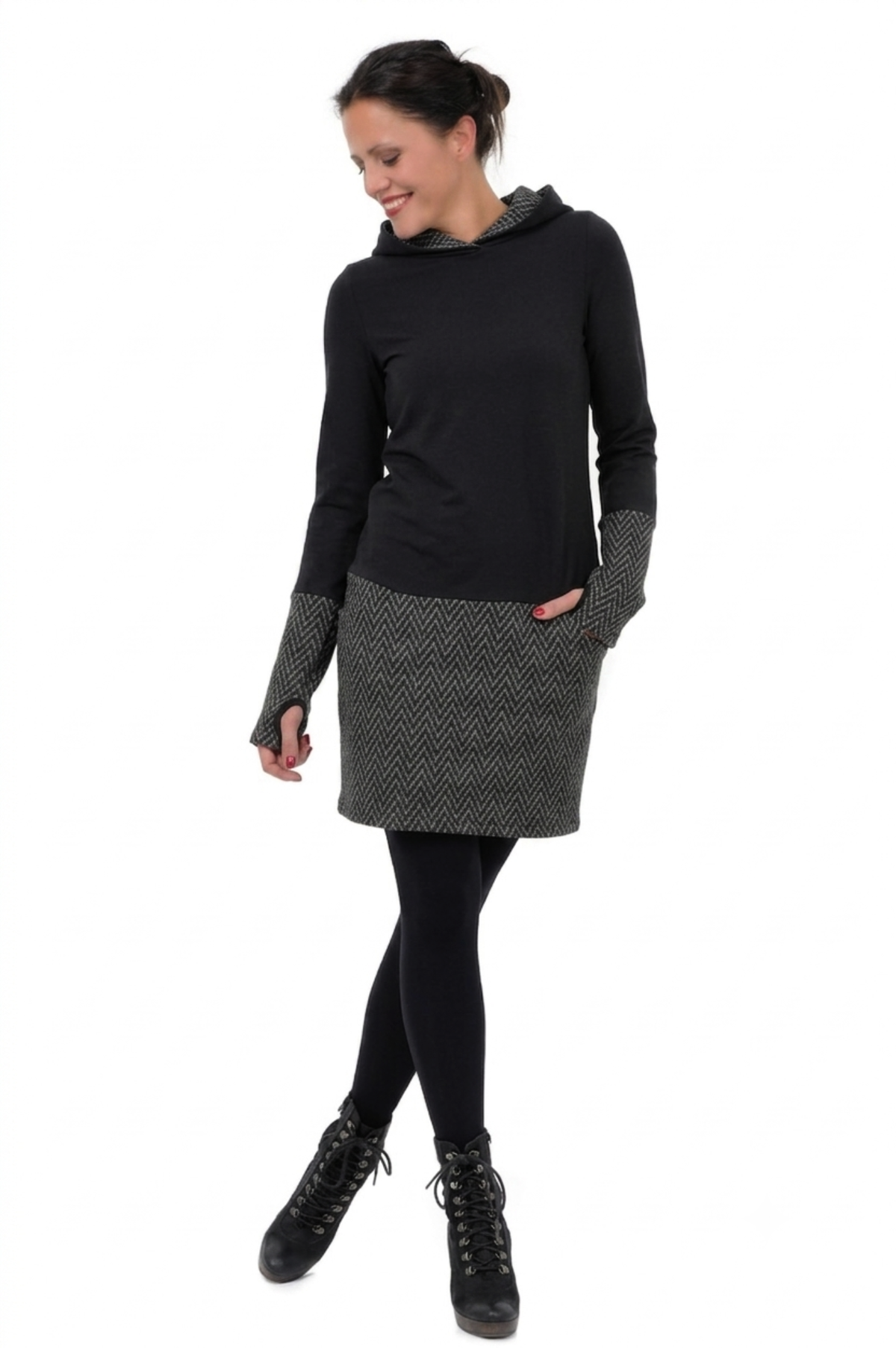 Hoodiekeid Winterzauber schwarz urban magic