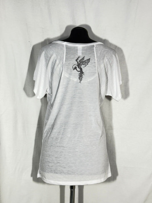 Sale Größe XL weißes T-shirt mit Rücken Print