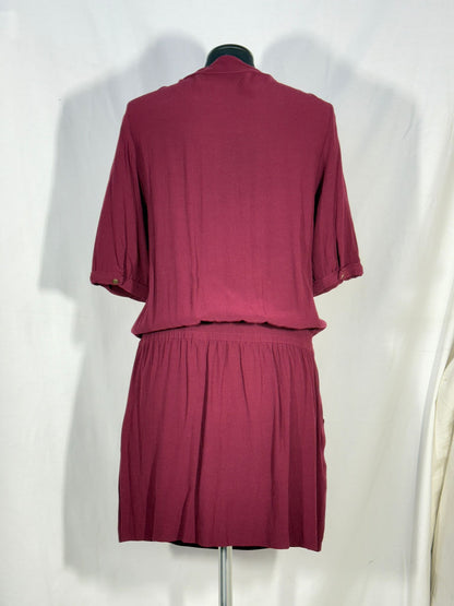 2. Hand Größe M Weinrotes Kleid