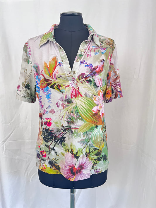 Chemise d'occasion taille M blanche tropicale