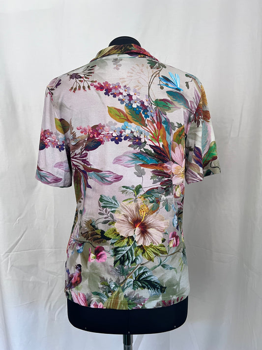 Chemise d'occasion taille M blanche tropicale