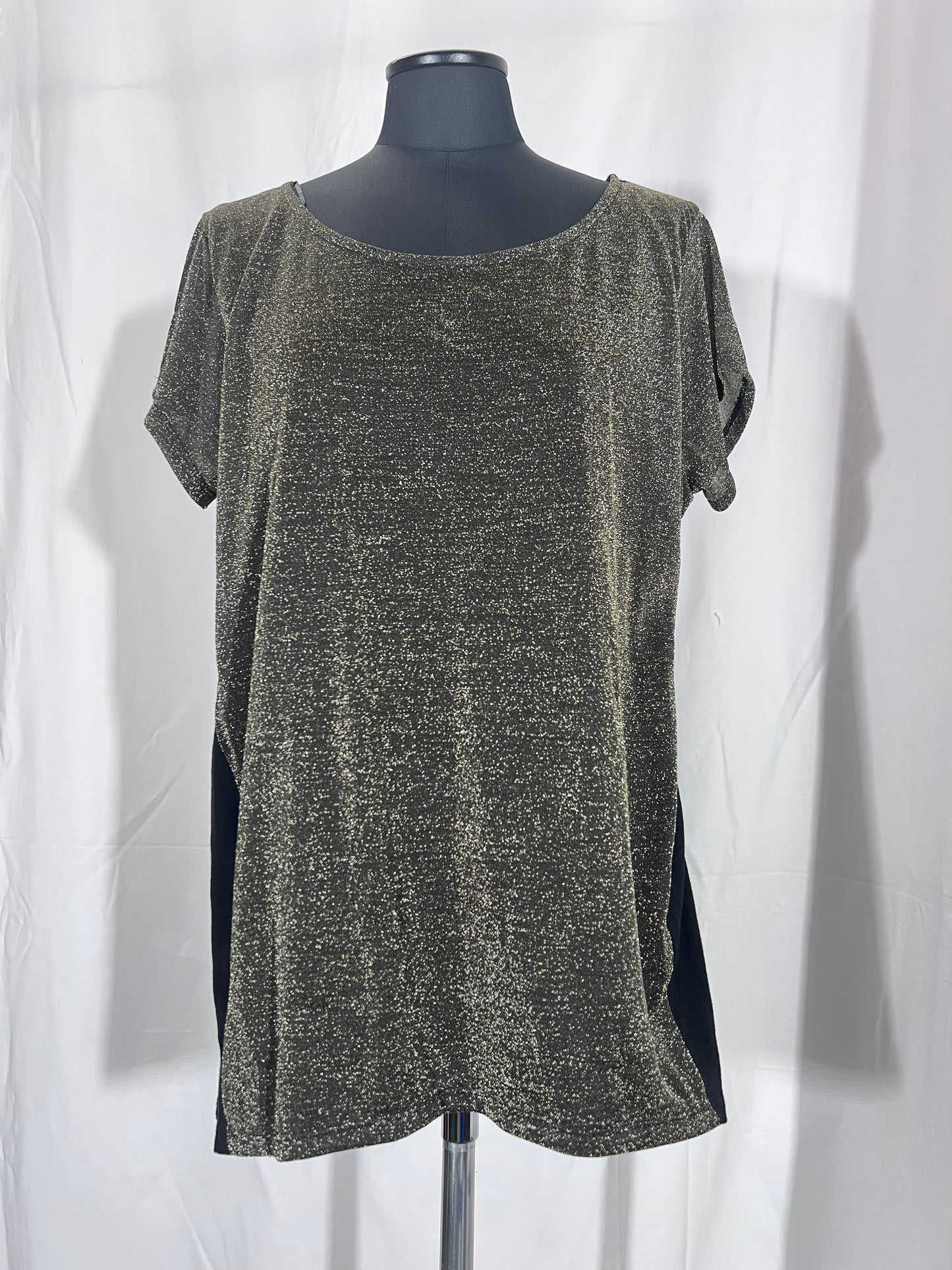 2. Hand Größe M Shirt glitzer braun