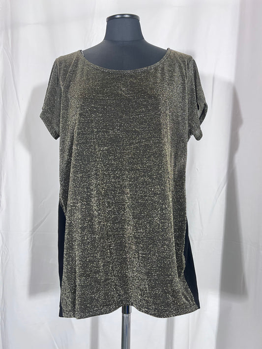 2nd hand size M shirt glitter brown