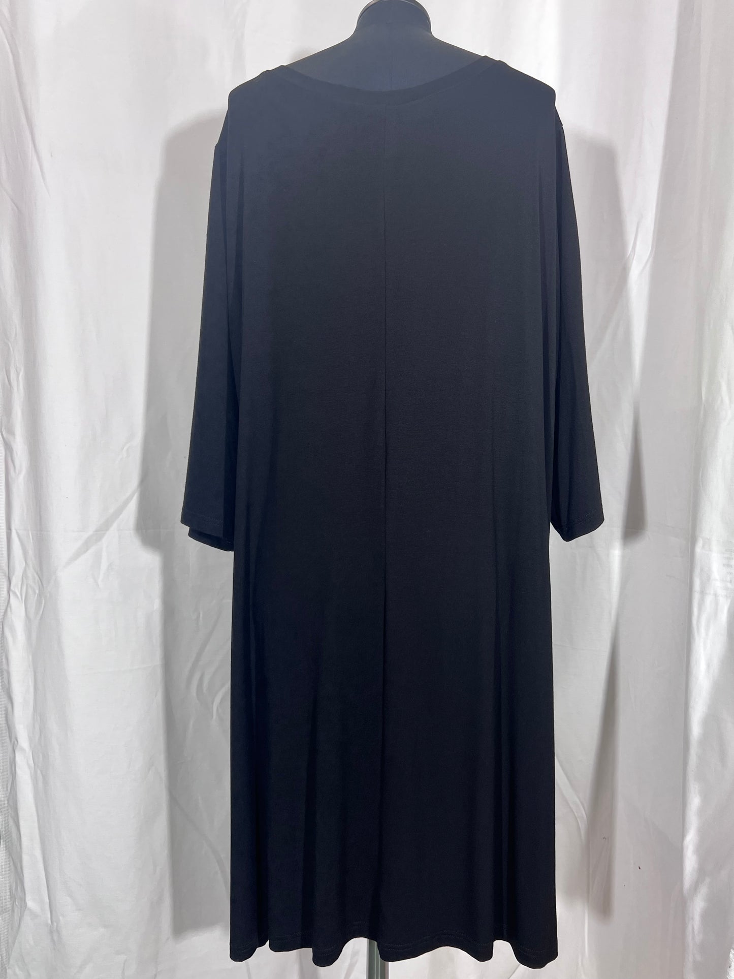 2nd Hand Size 4XL Long Sleeve Dress Black