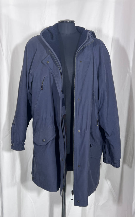 Veste d'hiver d'occasion bleu foncé