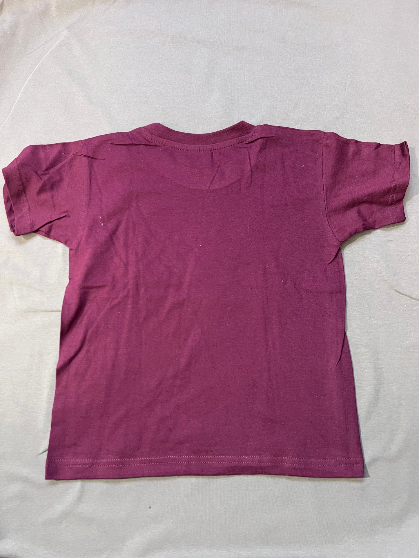 Kinder Shirt 5-6 Jahre bordeaux mit einem grünem Drachen