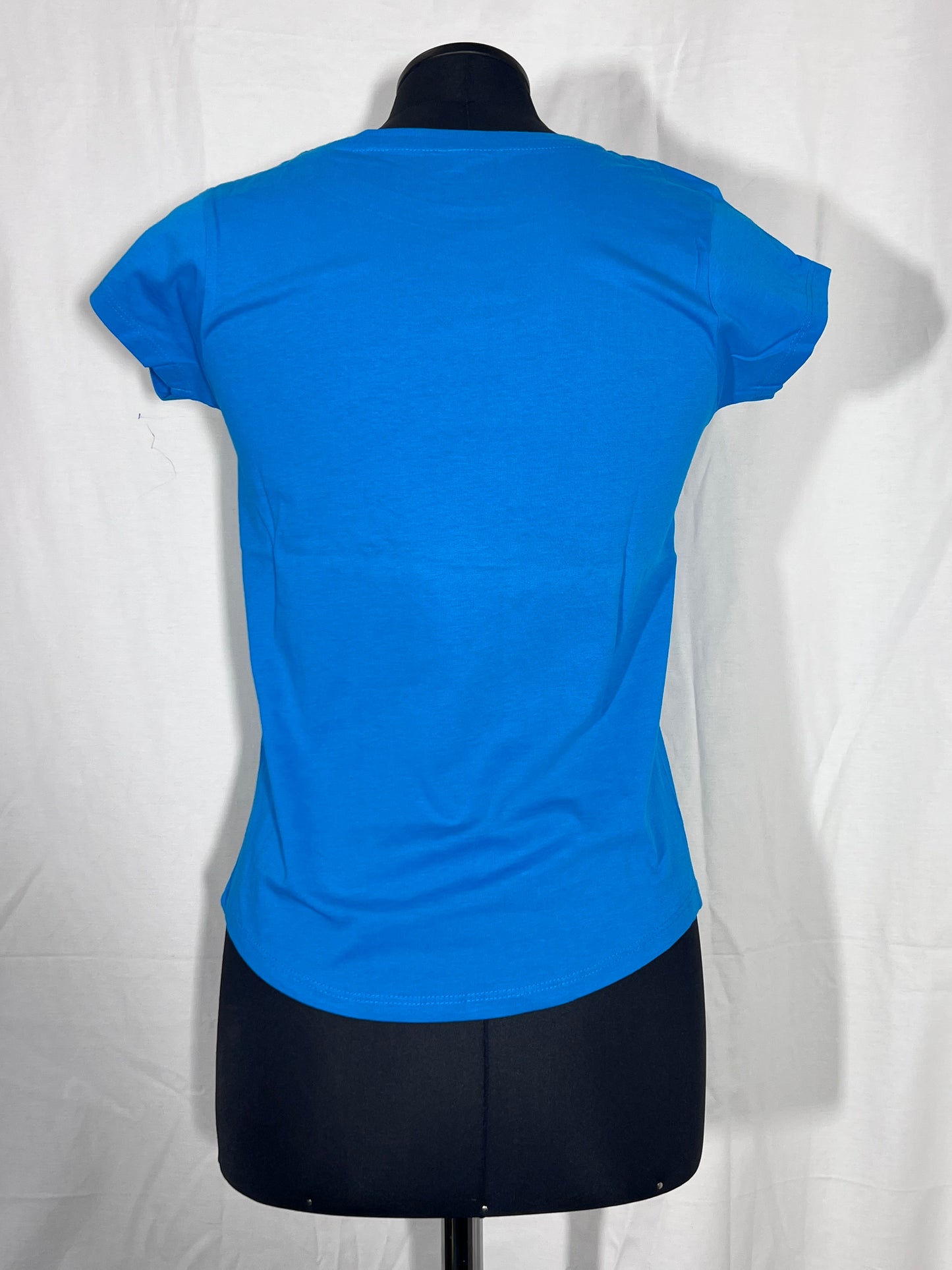Children's shirt 12+ years light blue with white writing