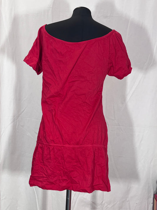 2. Hand Größe L Pinkes Minikleid mit Taschen vorne