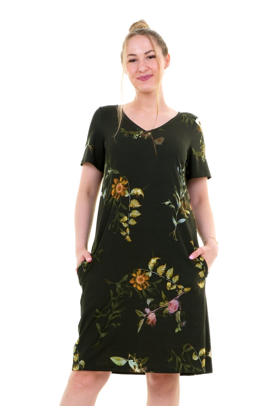 Jersey Kleid Relaxed Blattgeflüster -