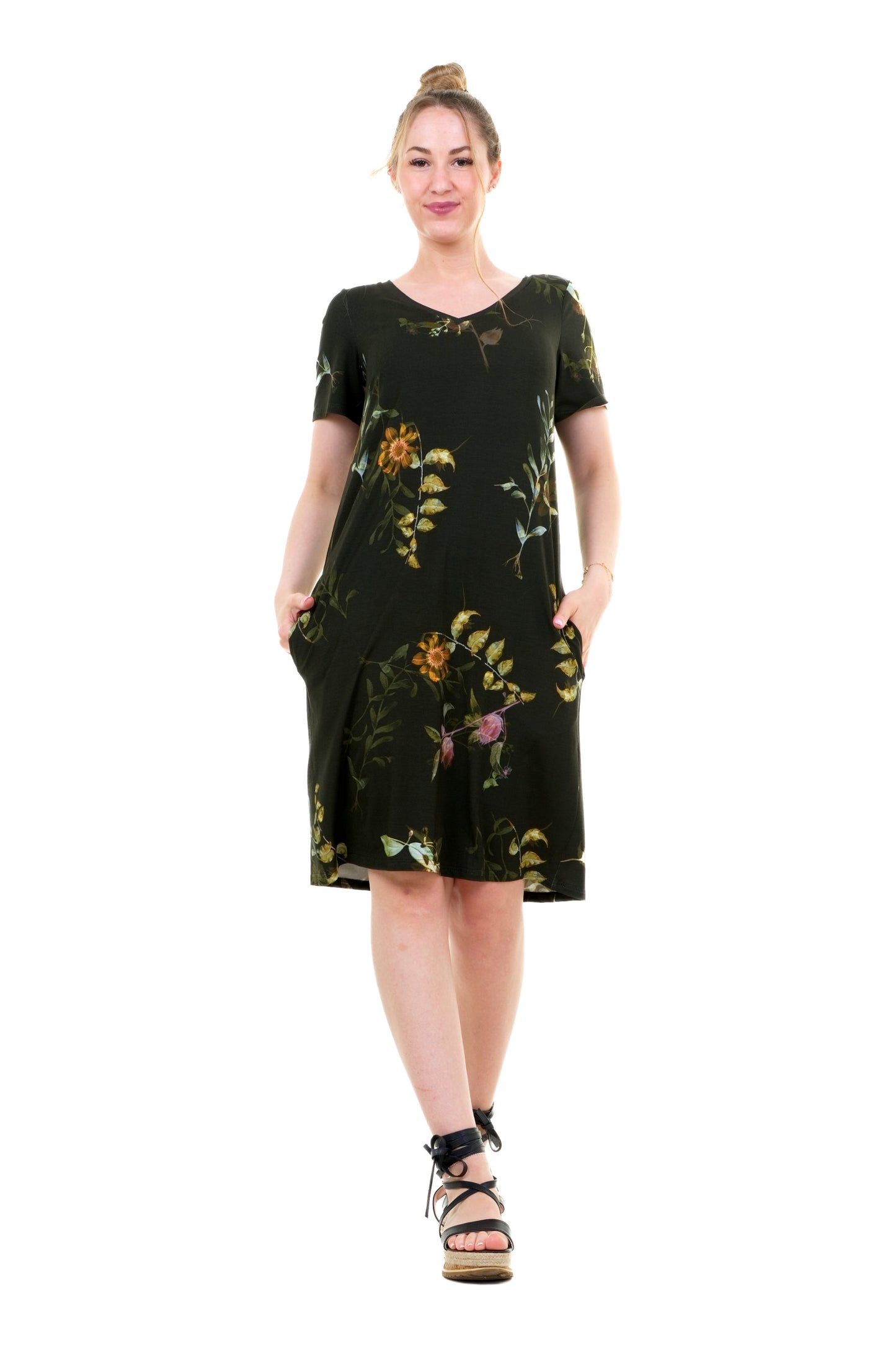 Jersey Kleid Relaxed Blattgeflüster -