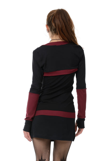 Bolero schwarz bordeaux