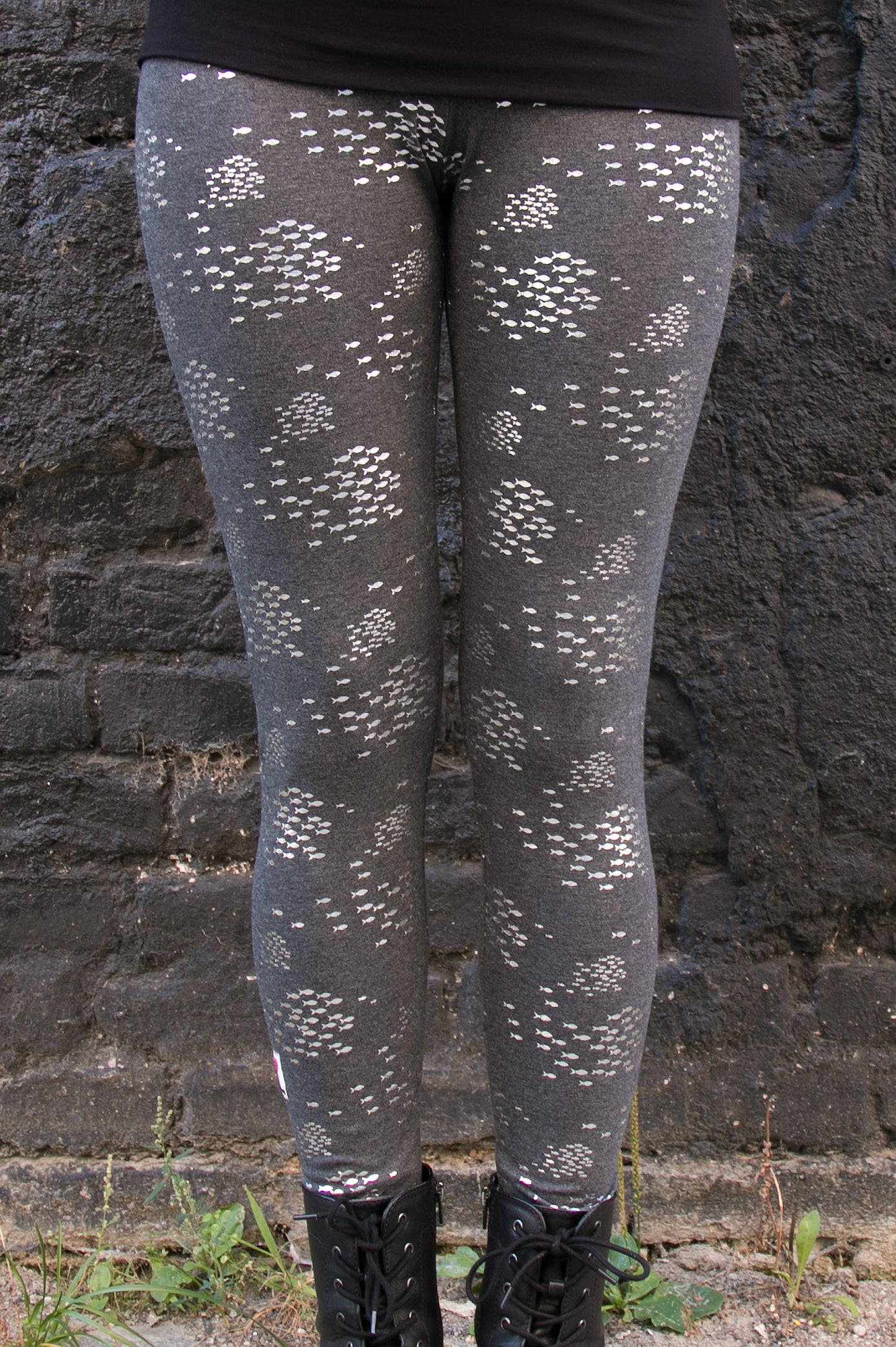 SALE  Größe S Fische grau Leggings