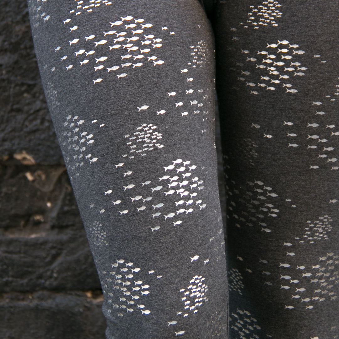 SALE  Größe S Fische grau Leggings