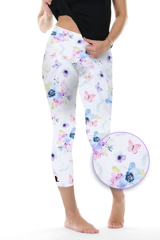 SALE  Größe 3XL Capri  Leggings aquarell