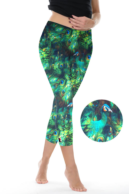 Leggings 3/4 peacock