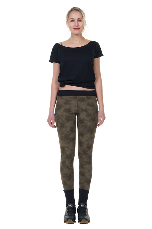 Leggings Baumwolle grunge oliv