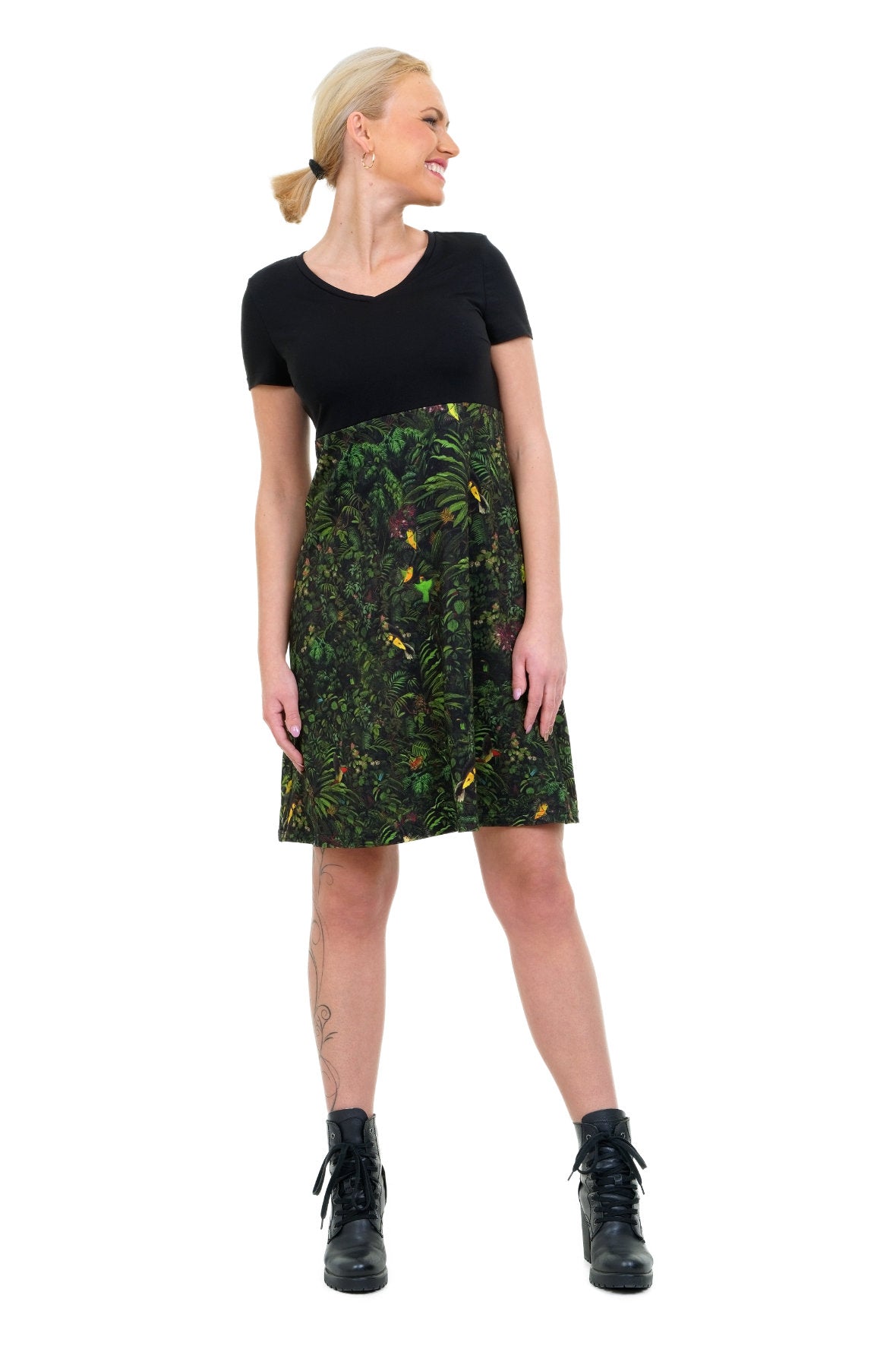 SOLDES Taille S Robe Lilly fleurs noires