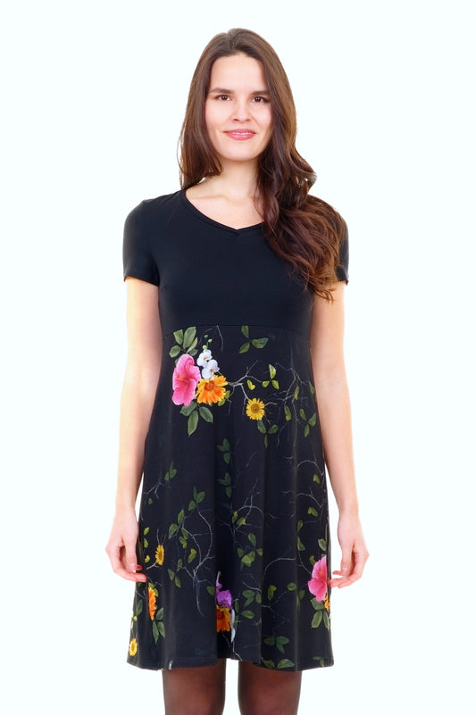 Lilly Kleid schwarz Sunflowers