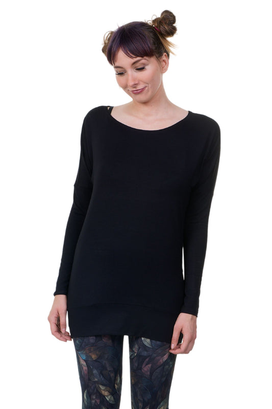 Robe longue ornement forêt grise au dos