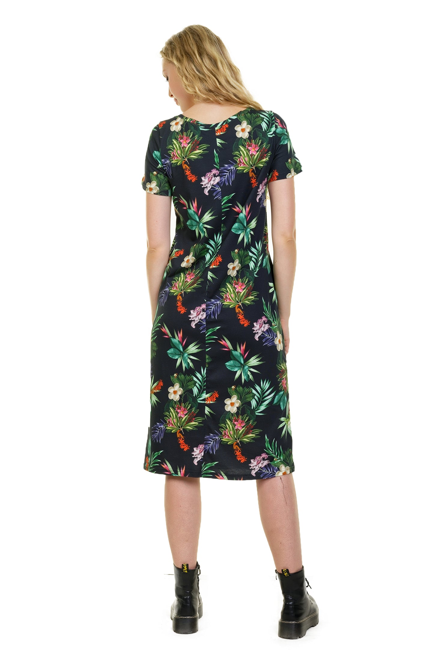 VENTE Taille XS Robe jersey décontractée longue Tropical