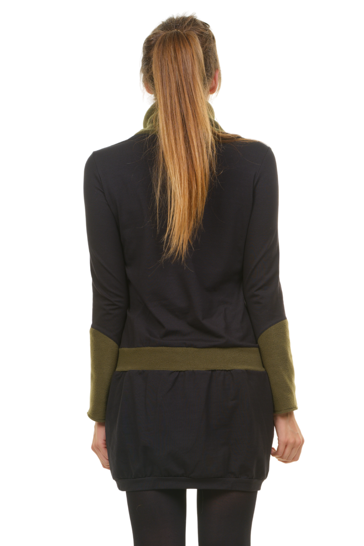 Winterkleid Fleece Kragen grün