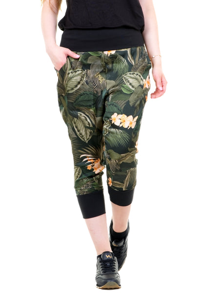 Yoga Hose Blusenstoff Jungle