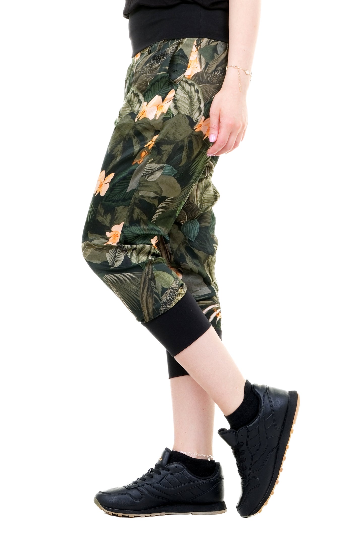 Yoga Hose Blusenstoff Jungle