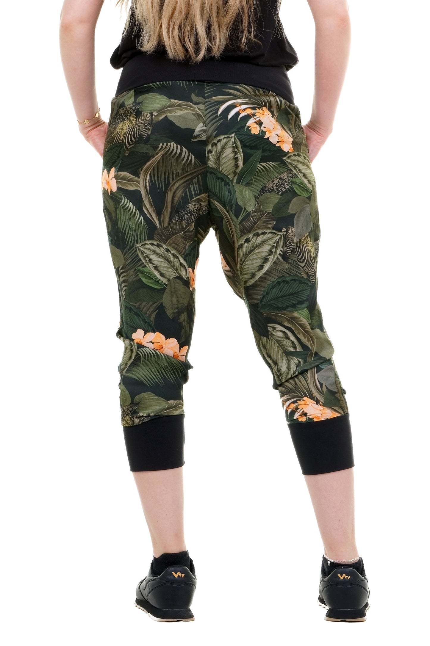 Yoga Hose Blusenstoff Jungle