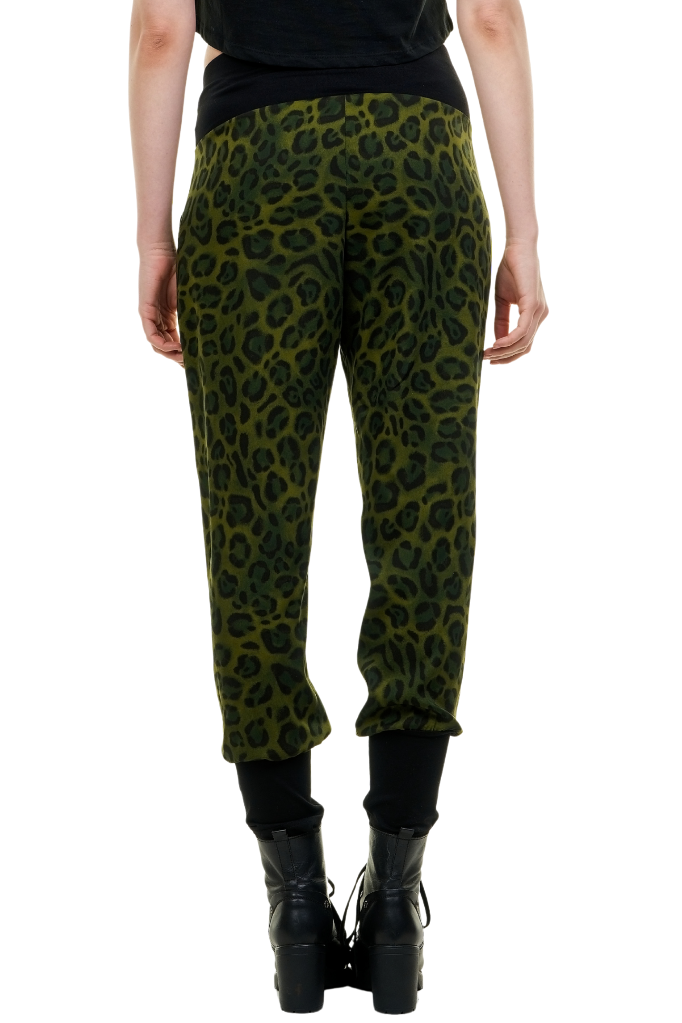 Baggy Sommerhose Blusenstoff Leo grün