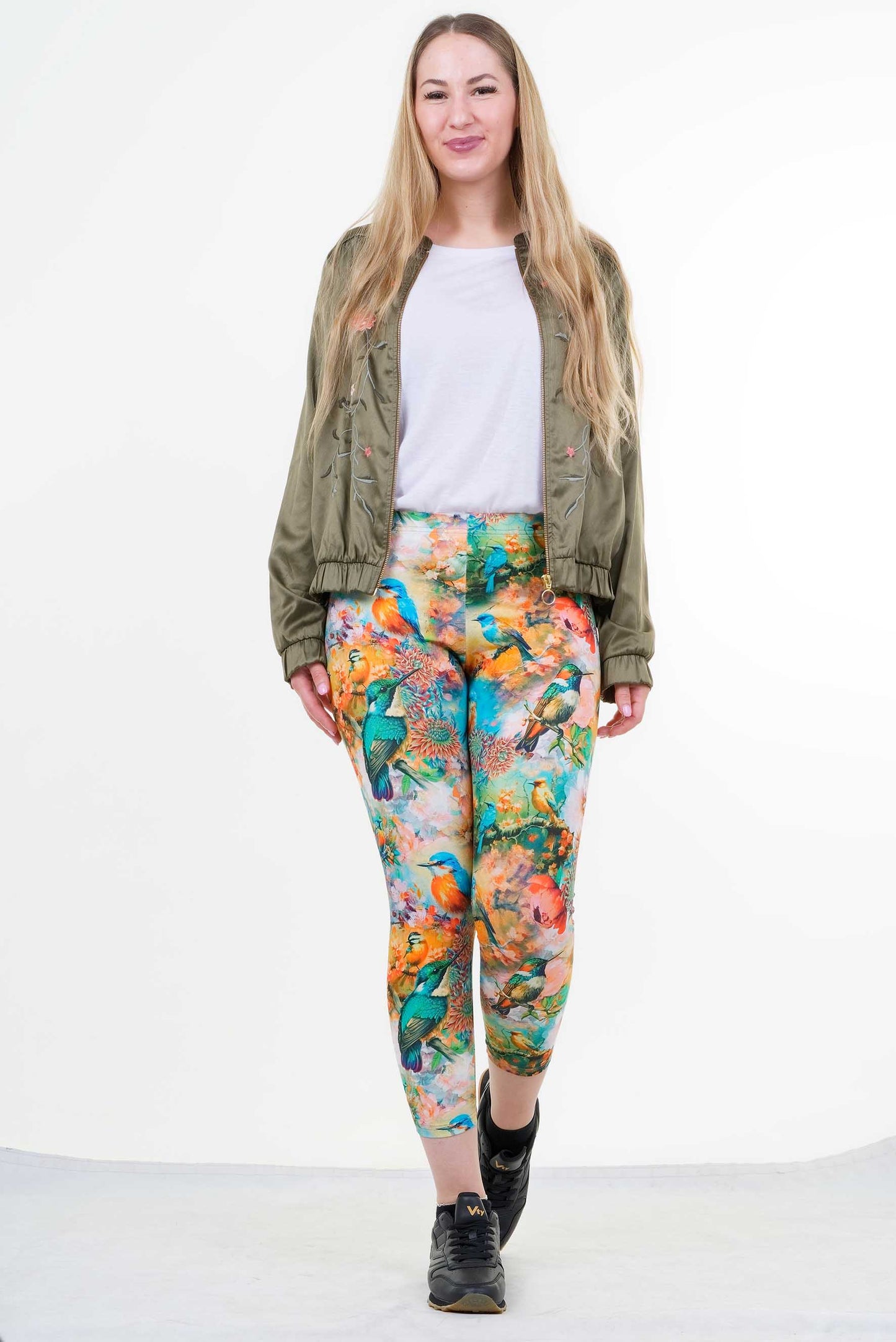 SALE  Größe XL Capri  Leggings paradise bird
