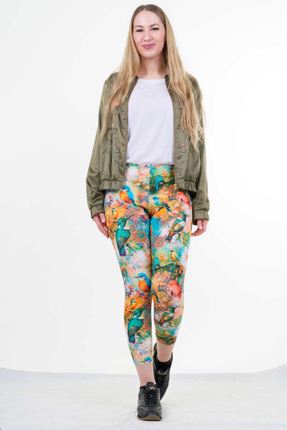 SALE  Größe XL Capri  Leggings paradise bird