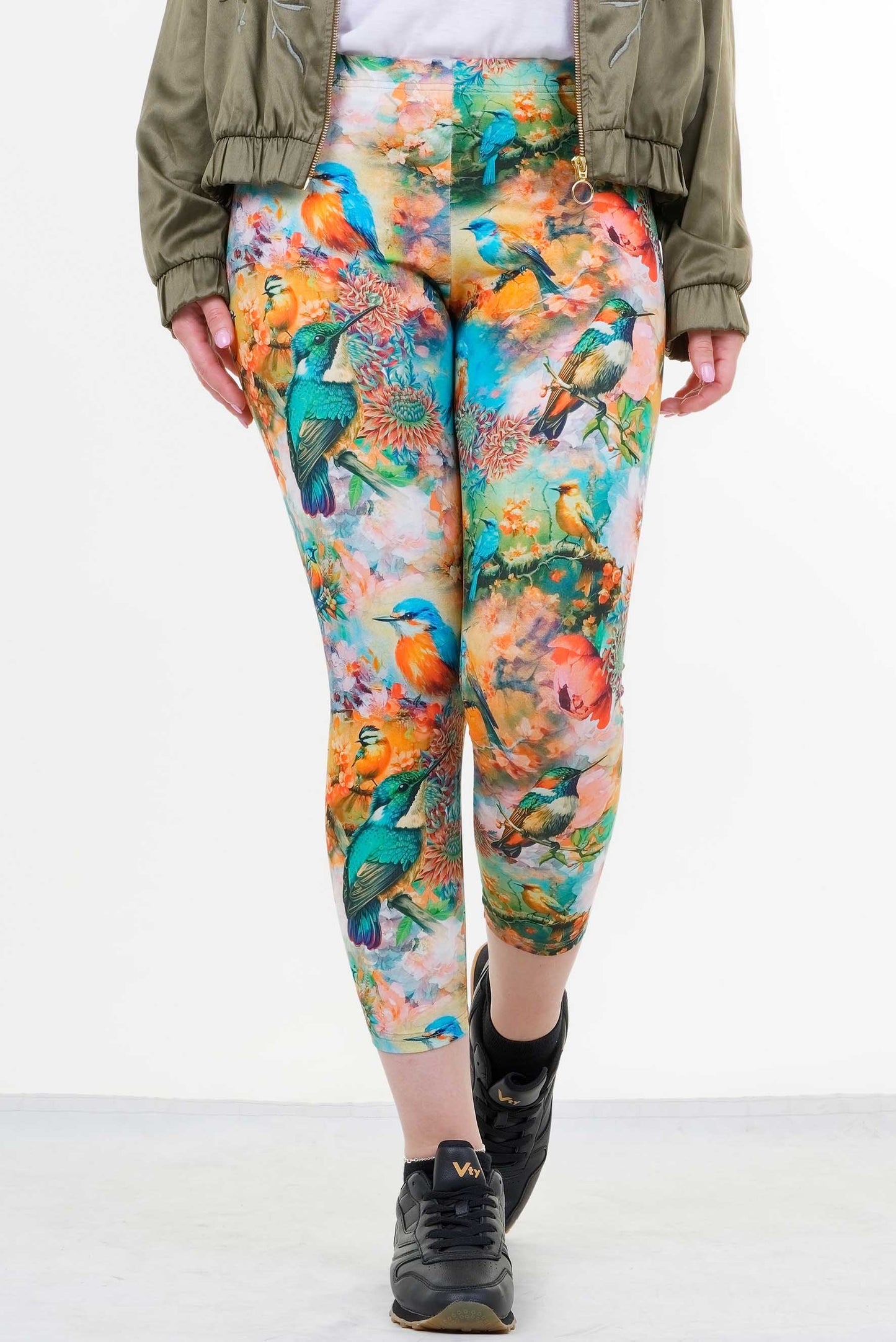 SALE  Größe XL Capri  Leggings paradise bird