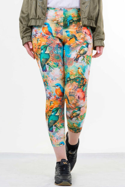SALE  Größe XL Capri  Leggings paradise bird
