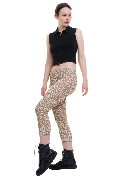 Capri leggings gold rain