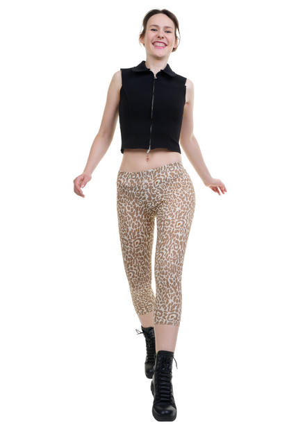 Capri leggings gold rain