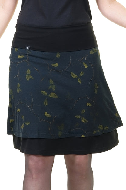 Circle skirt knee-length foliage