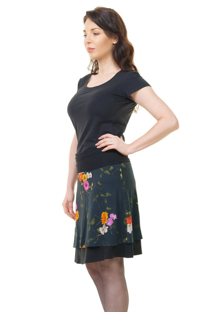 Circle skirt knee-length Sunflowers