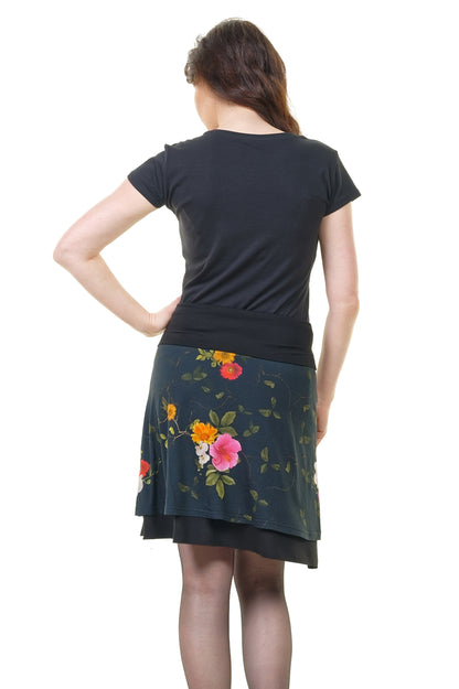 Circle skirt knee-length Sunflowers