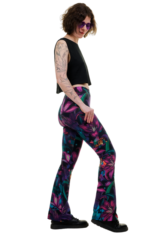 Flare Kick-Flare Leggings Bloomy Kitty in the Jungle