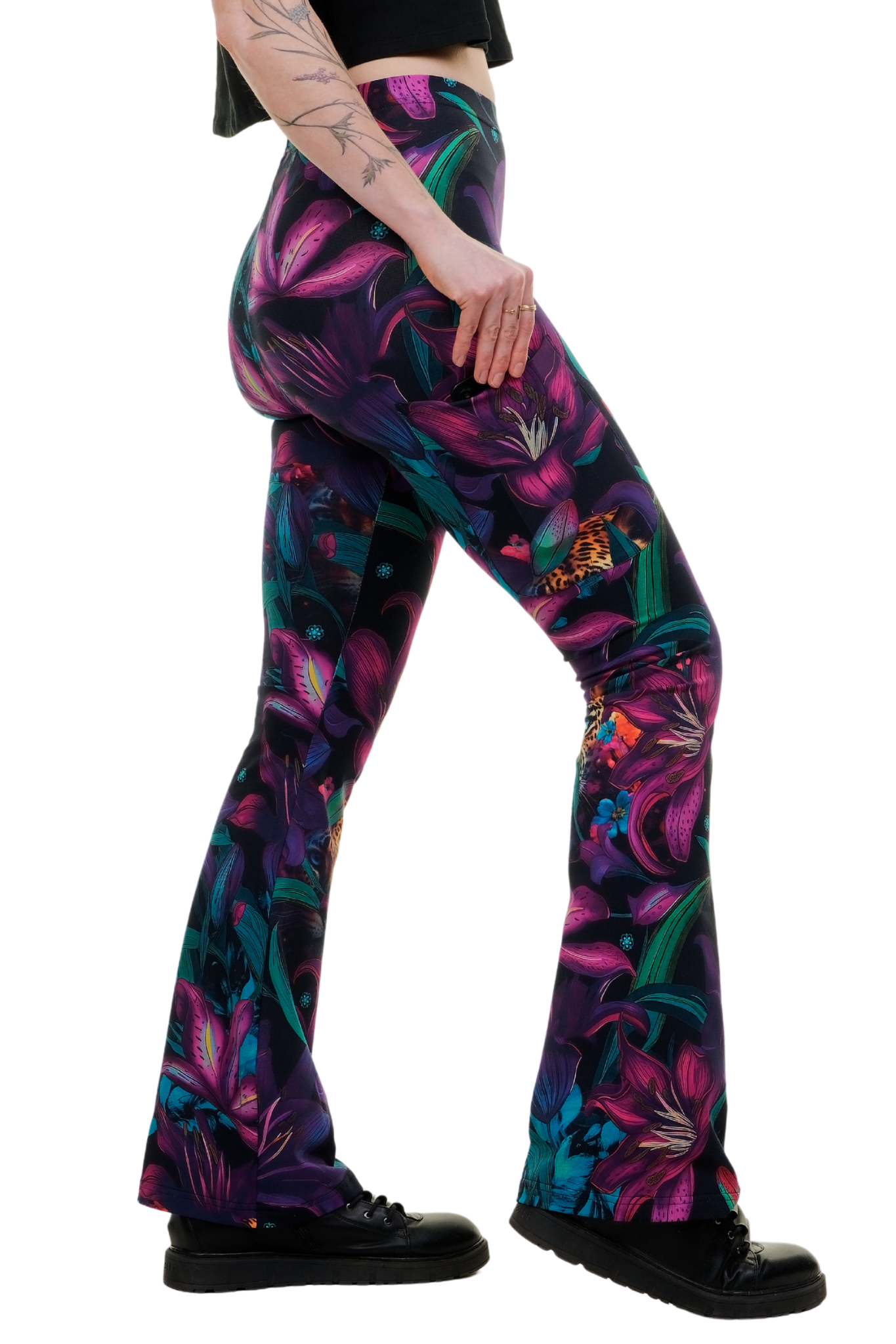 Flare Kick-Flare Leggings Bloomy Kitty in the Jungle
