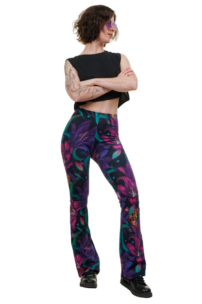 Flare Kick-Flare Leggings Bloomy Kitty in the Jungle