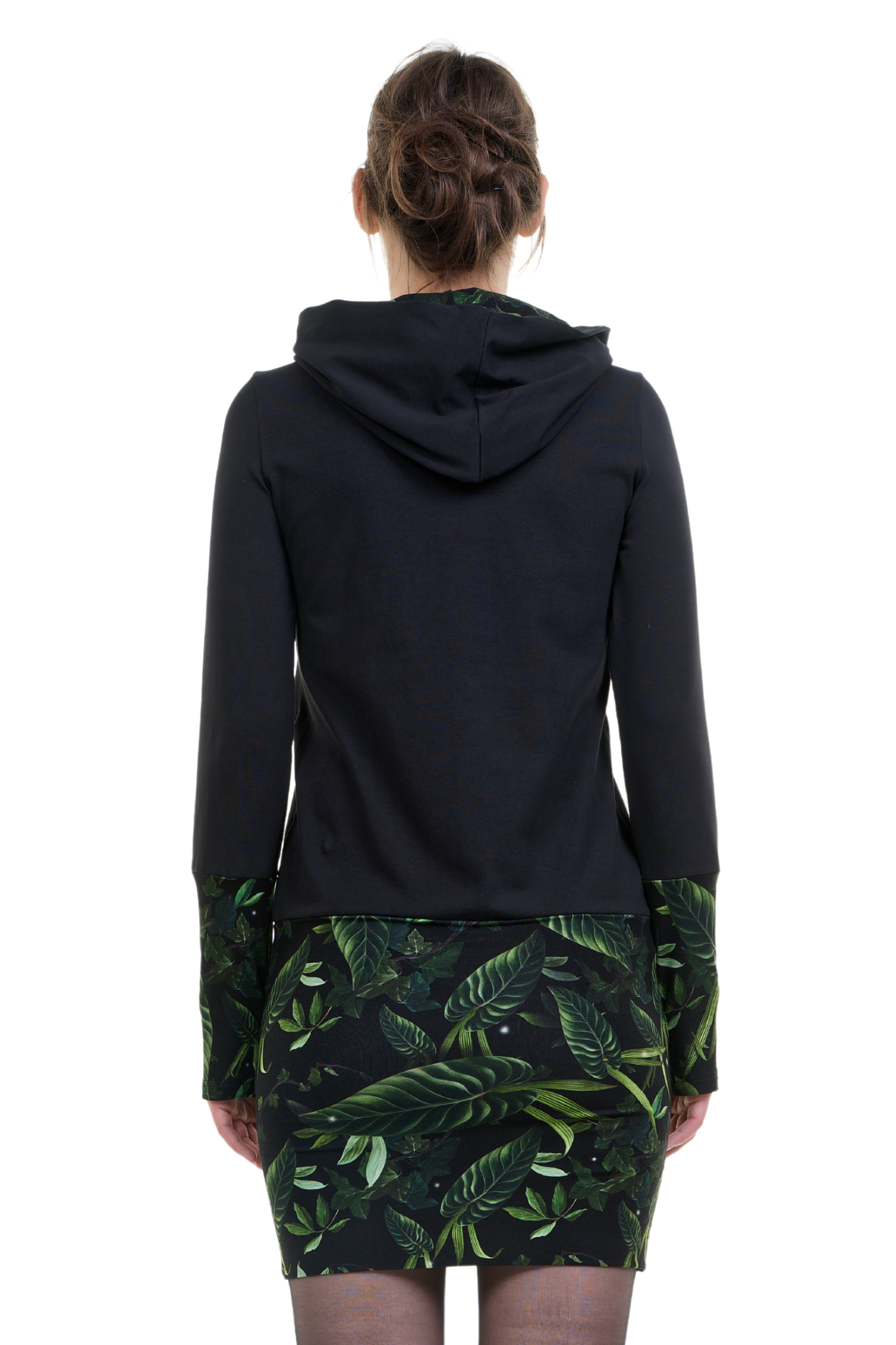 SALE Größe XS Hoodiekeid Winterzauber schwarz blattzauber