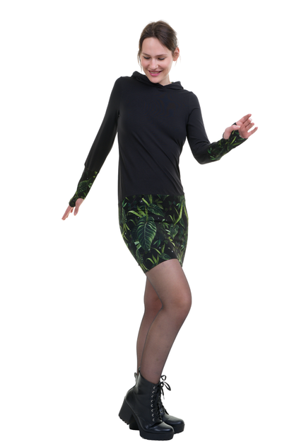 SALE Größe XS Hoodiekeid Winterzauber schwarz blattzauber